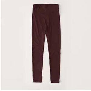 Abercrombie and fitch ultra high rise matte brown leggings